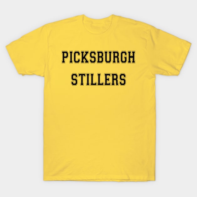 Picksburgh Stillers - Black T-Shirt by pasnthroo